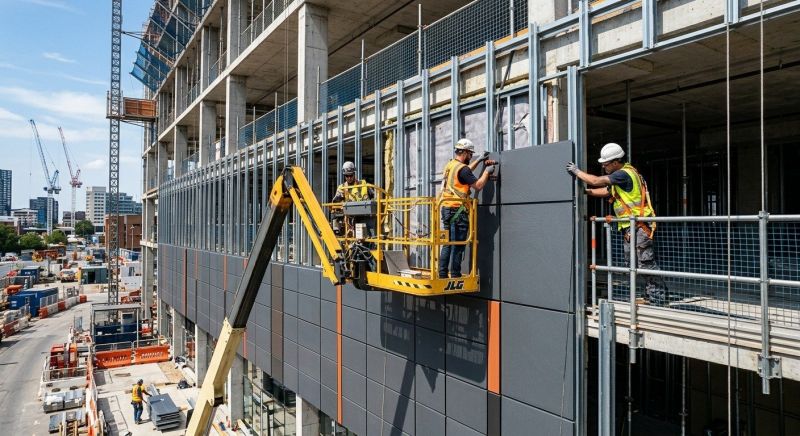 Facade Cladding Installation in Sunbury, OH