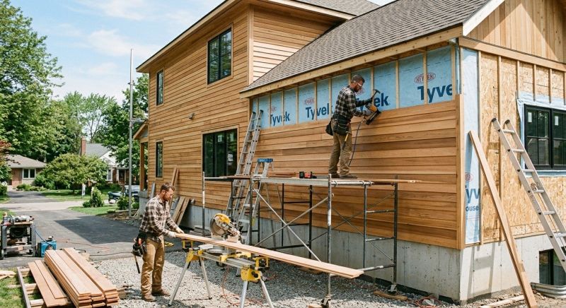 Faux Wood Siding Installation in Delaware County, OH