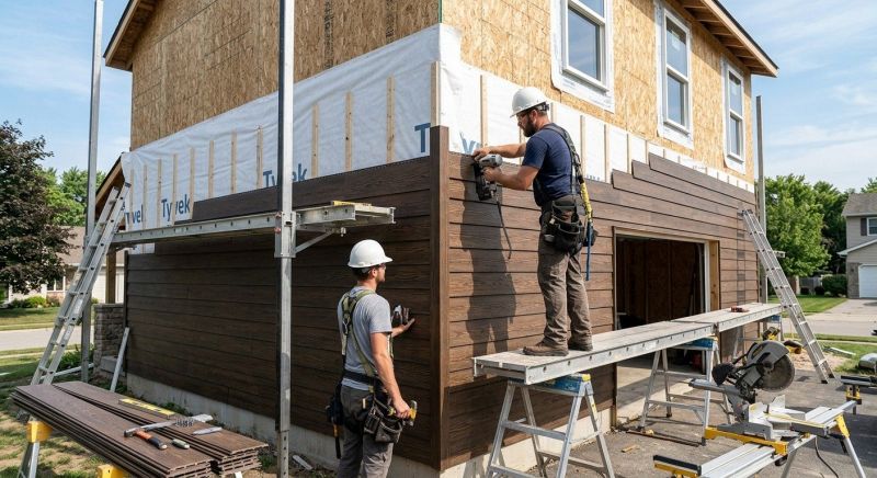 Faux Wood Siding Installation in Sunbury, OH