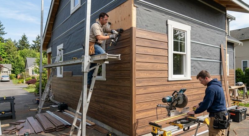 Faux Wood Siding Installation in Sunbury, OH