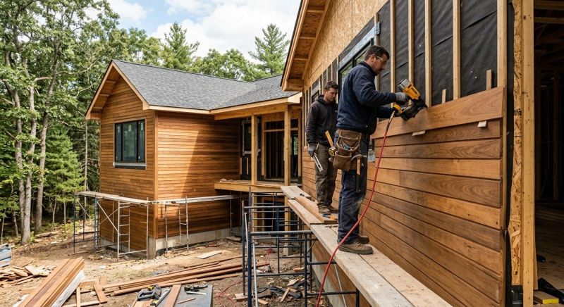 Hardwood Cladding Installation in Sunbury, OH