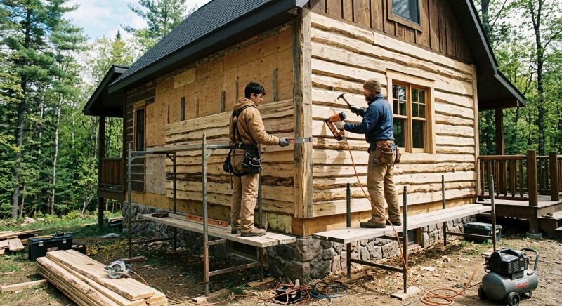 Log Home Siding Installation in Sunbury, OH