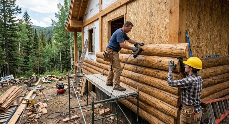 Log Home Siding Installation in Sunbury, OH