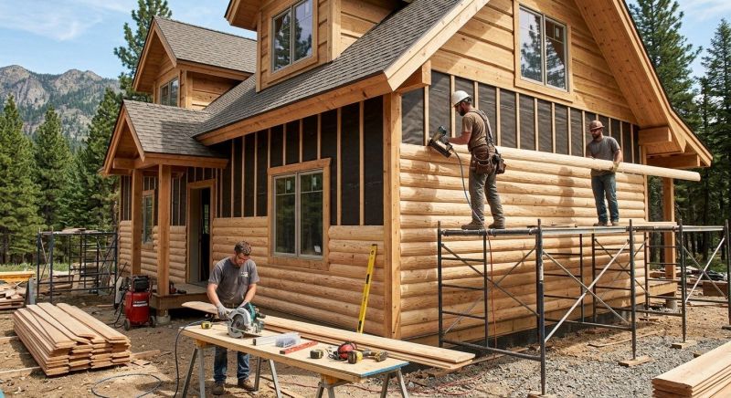 Log Siding Installation in Morrow County, OH
