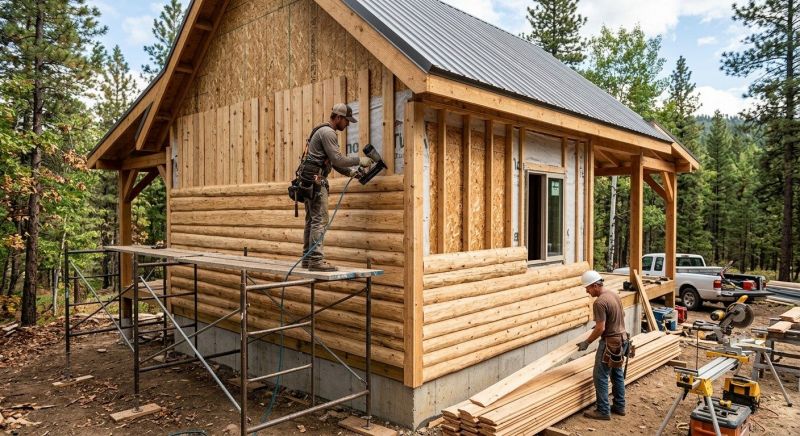 Log Siding Installation in Sparta, OH