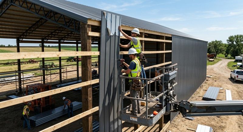 Pole Barn Siding Installation in Sunbury, OH