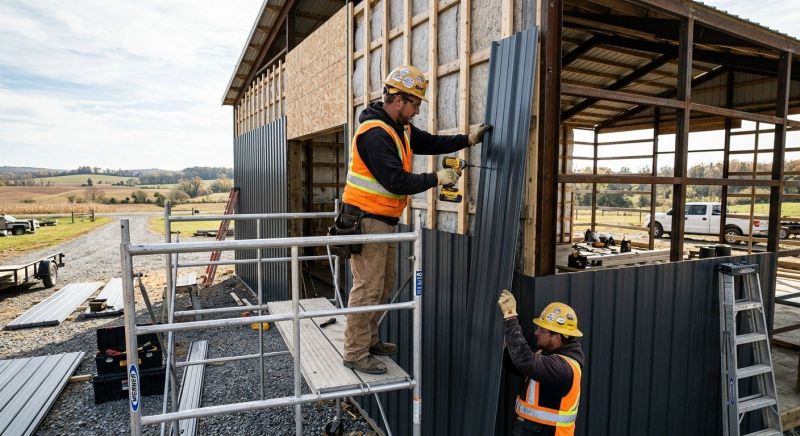 Pole Barn Siding Installation in Sunbury, OH
