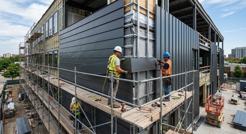 Steel Cladding Installation in Sunbury, OH