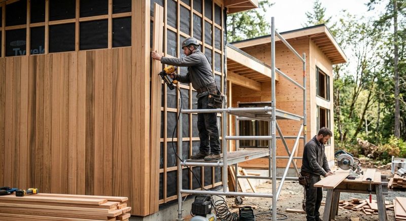 Wood Cladding Installation in Westerville, OH